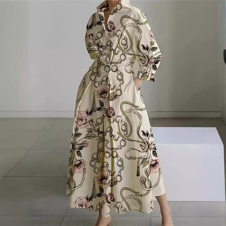 Ashcroft Elegant Front Wrap Collared Maxi Dress – view 13