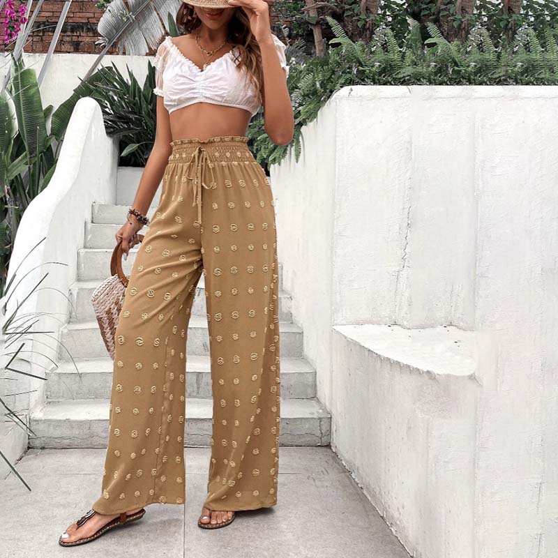 Wide-Leg Casual Trousers
