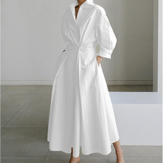 Ashcroft Elegant Front Wrap Collared Maxi Dress – view 14
