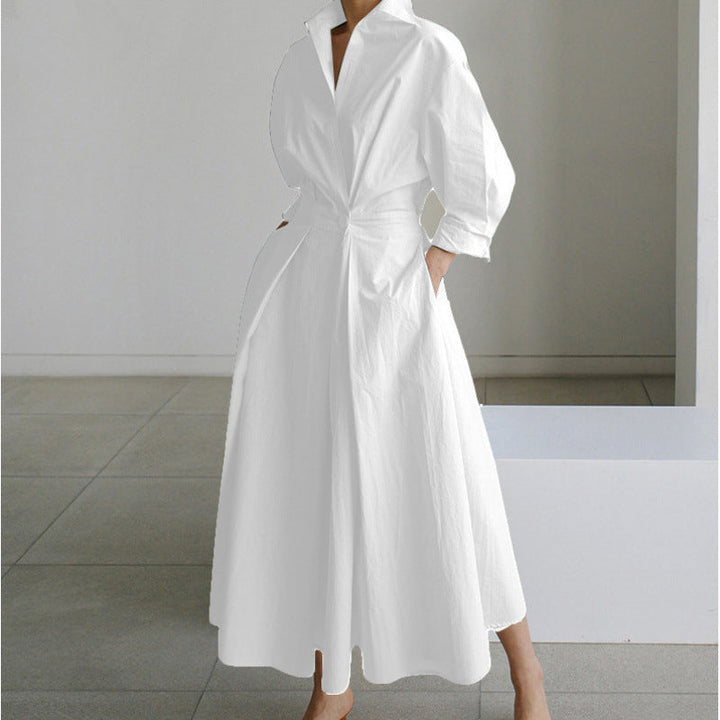 Ashcroft Elegant Front Wrap Collared Maxi Dress – view 14