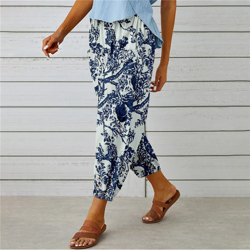 Vintage Print Trousers