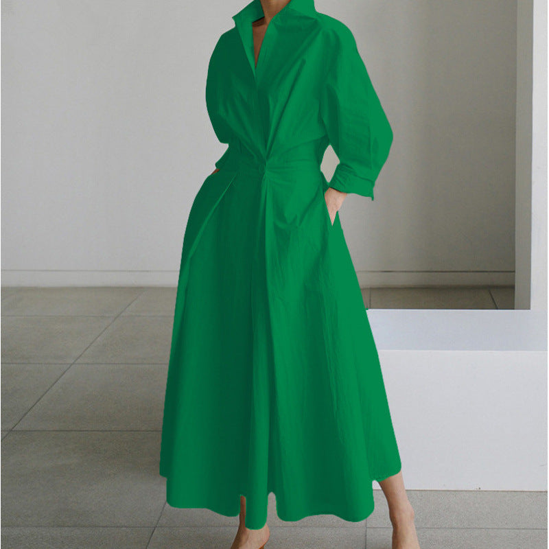 Ashcroft Elegant Front Wrap Collared Maxi Dress – view 3