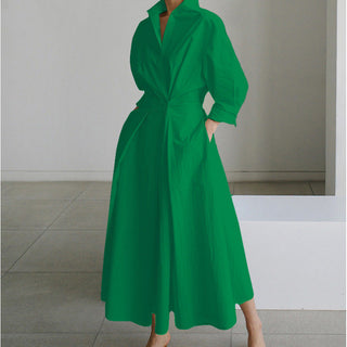 Ashcroft Elegant Front Wrap Collared Maxi Dress – view 3
