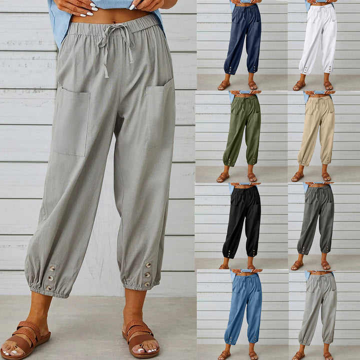 Ashcroft | Lidia Wide-Leg Cotton and Linen Trousers