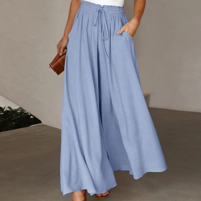 Wide-Leg Casual Trousers