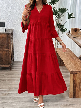 Ashcroft Casual V-Neck Summer Maxi Dress