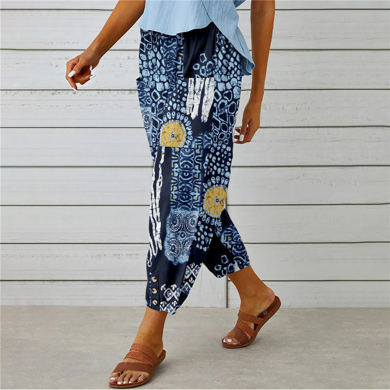 Vintage Print Trousers