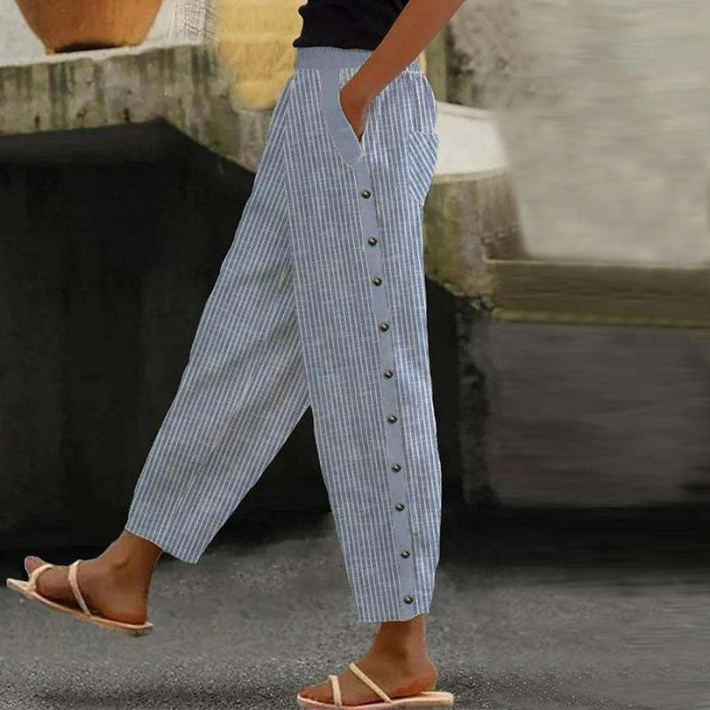 Striped Casual Trousers