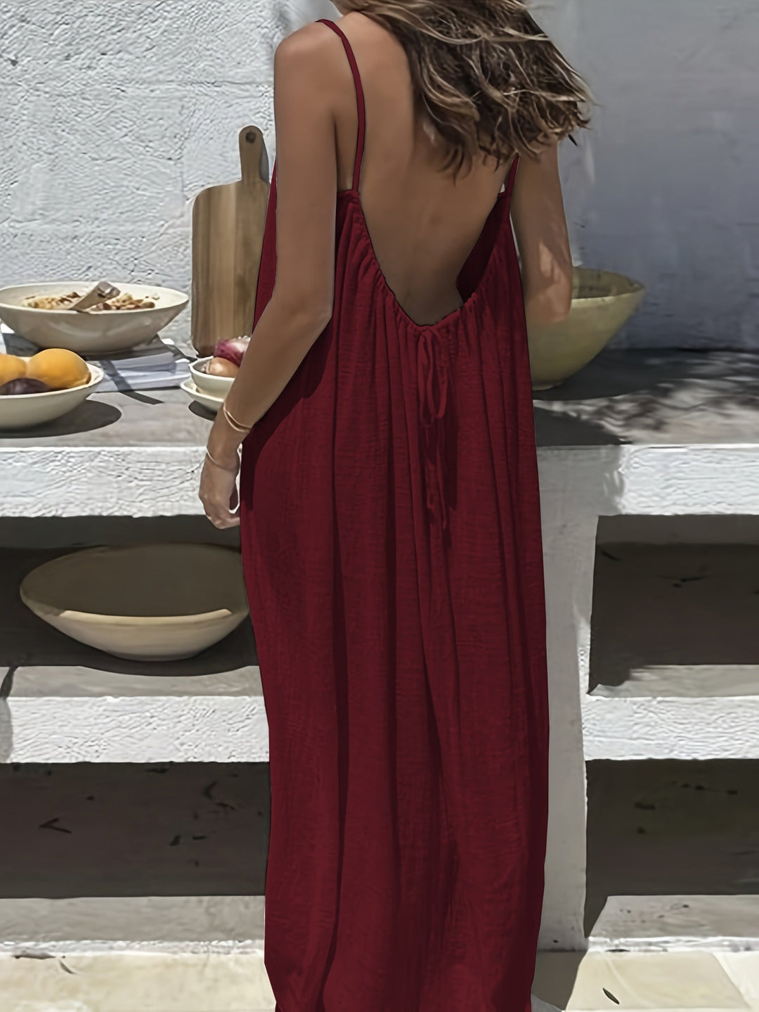 Ashcroft | Solid Colour Backless Cami Dress