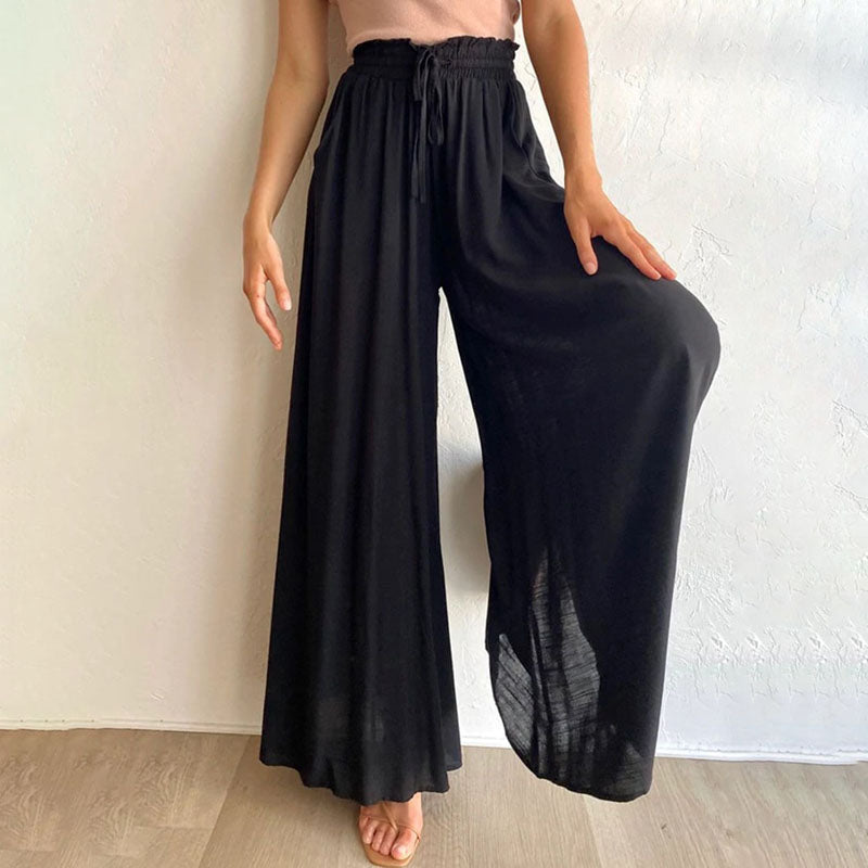 Wide-Leg Casual Trousers