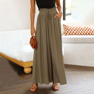 Wide-Leg Casual Trousers