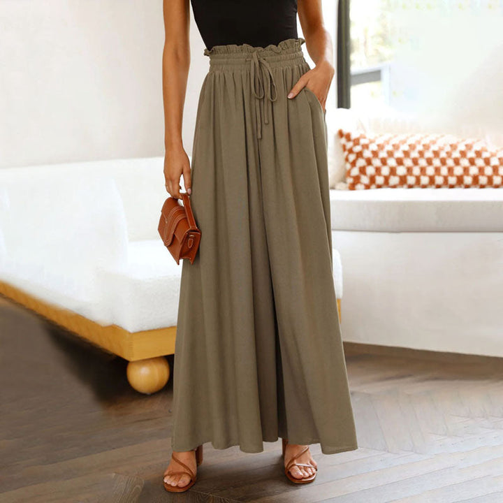 Wide-Leg Casual Trousers