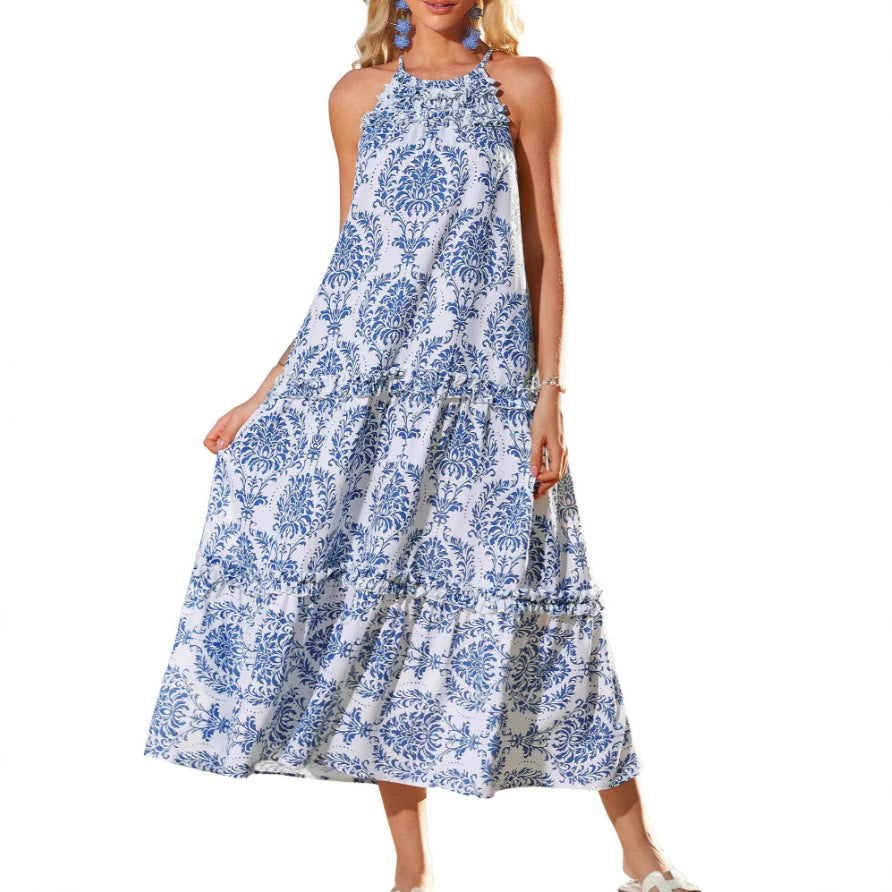 Ashcroft Chic Boho Halter Tiered Maxi Dress – view 2