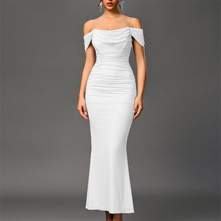 Ashcroft Elegant Off Shoulder Backless Mermaid Dress – view 5