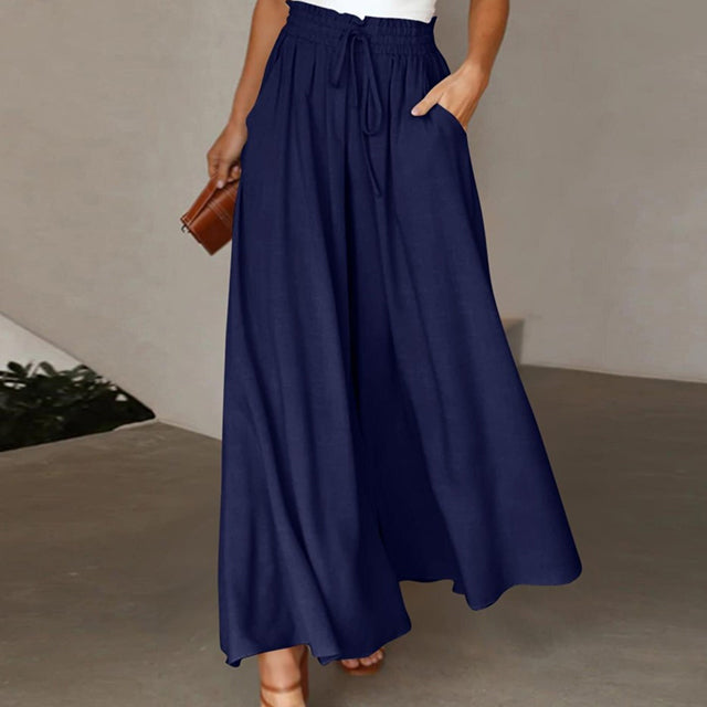 Wide-Leg Casual Trousers