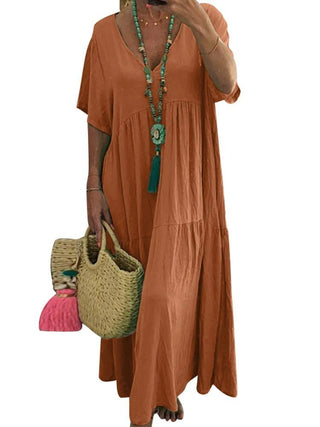Ashcroft Soft Ruffle V-Neck Maxi Dress – view 7