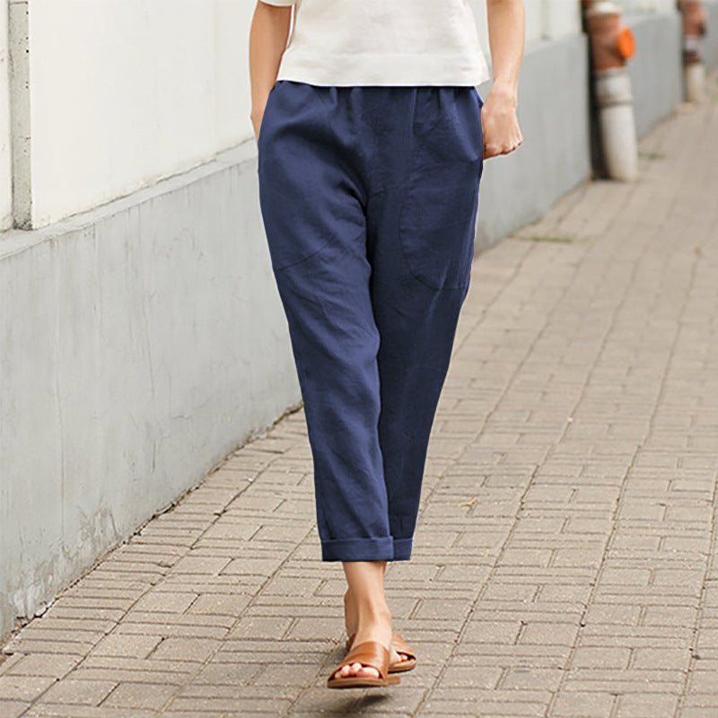 Straight-Leg Casual Trousers
