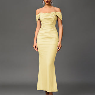 Ashcroft Elegant Off Shoulder Backless Mermaid Dress – view 16