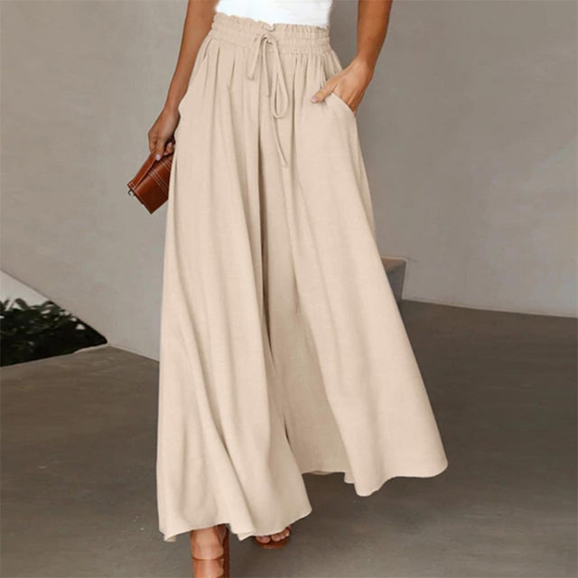 Wide-Leg Casual Trousers