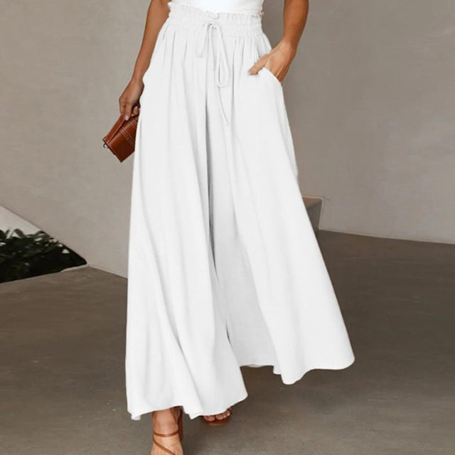 Wide-Leg Casual Trousers