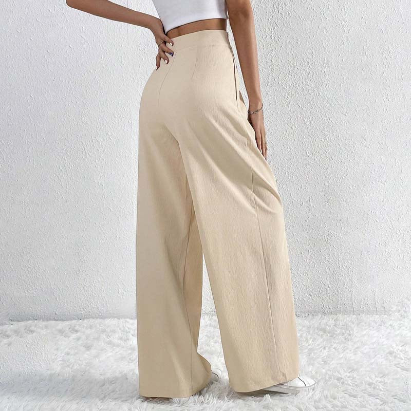 Wide-Leg Casual Trousers