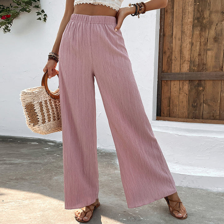Wide-Leg Casual Trousers