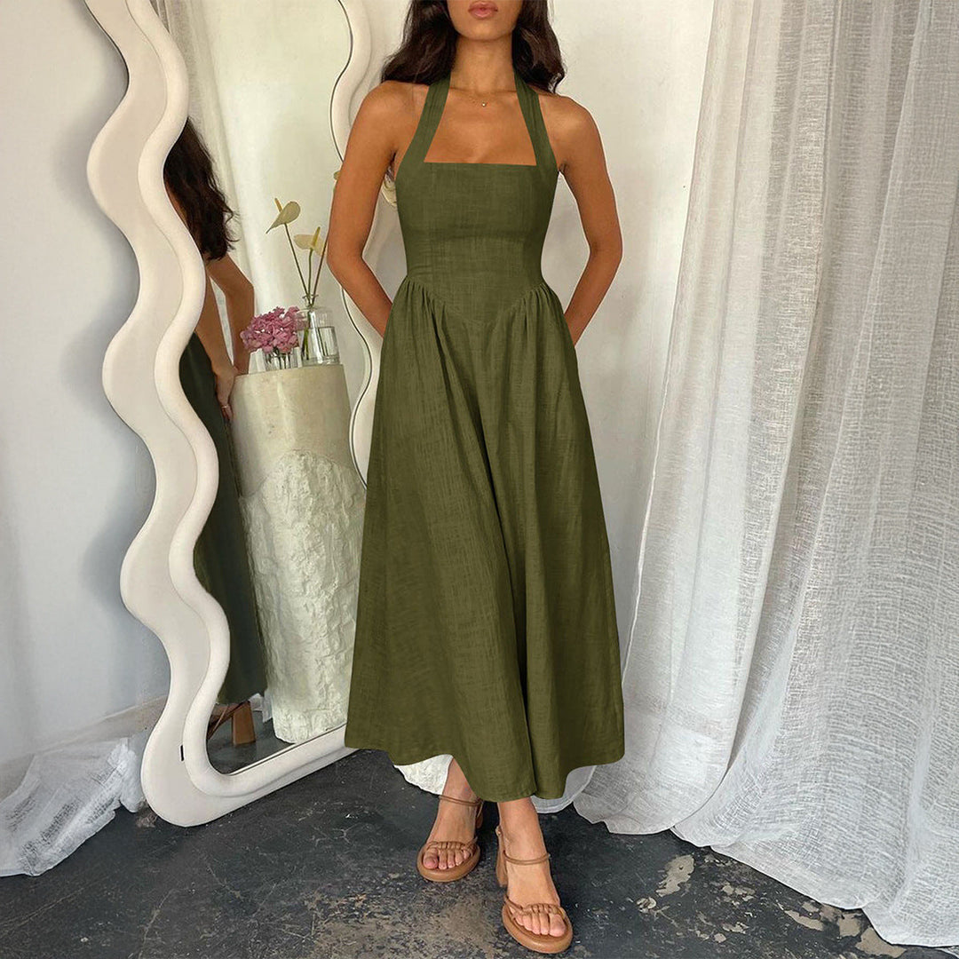 Ashcroft Vintage Summer Halter Neck A-Line Maxi Dress – view 13