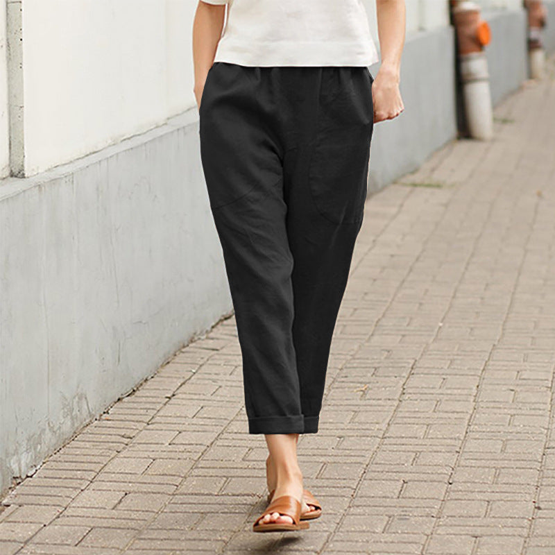 Straight-Leg Casual Trousers