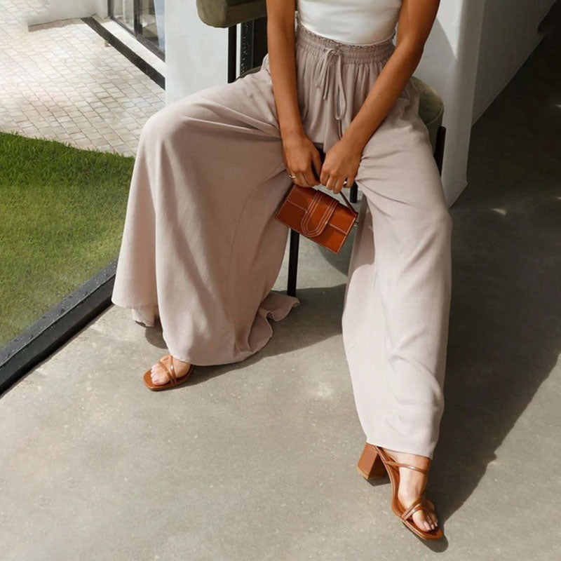 Wide-Leg Casual Trousers