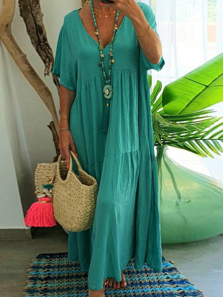 Ashcroft Soft Ruffle V-Neck Maxi Dress – view 3