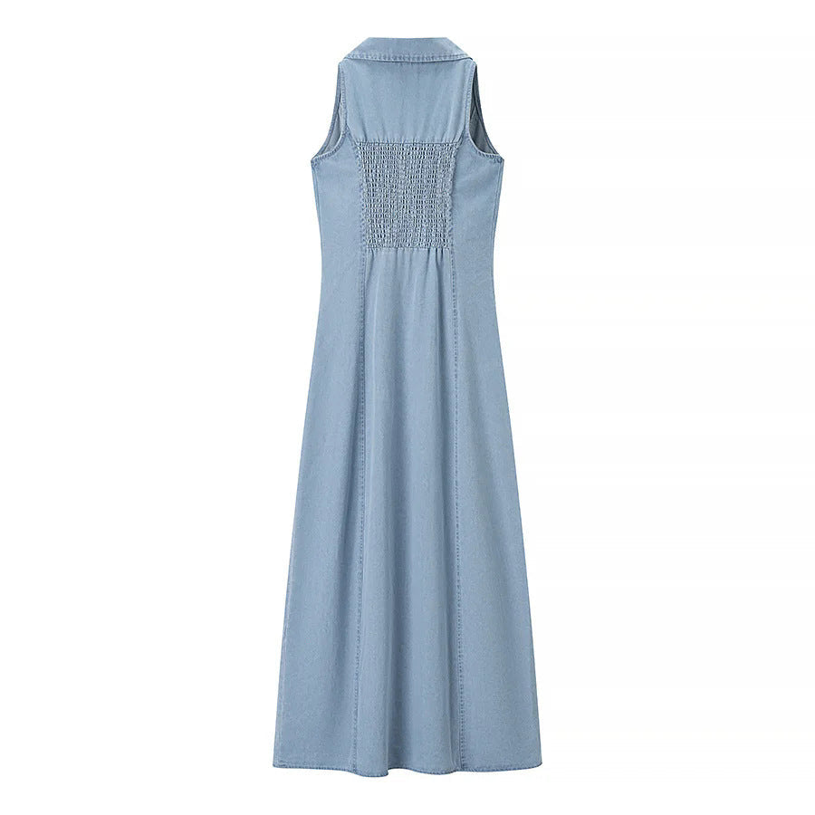 Ashcroft Classic Buttoned Down Deep V-Neck Maxi Dress – view 4