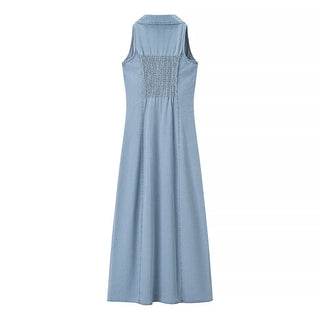 Ashcroft Classic Buttoned Down Deep V-Neck Maxi Dress – view 4