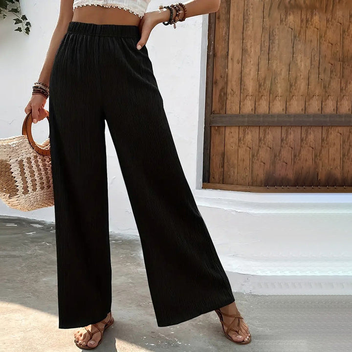 Wide-Leg Casual Trousers