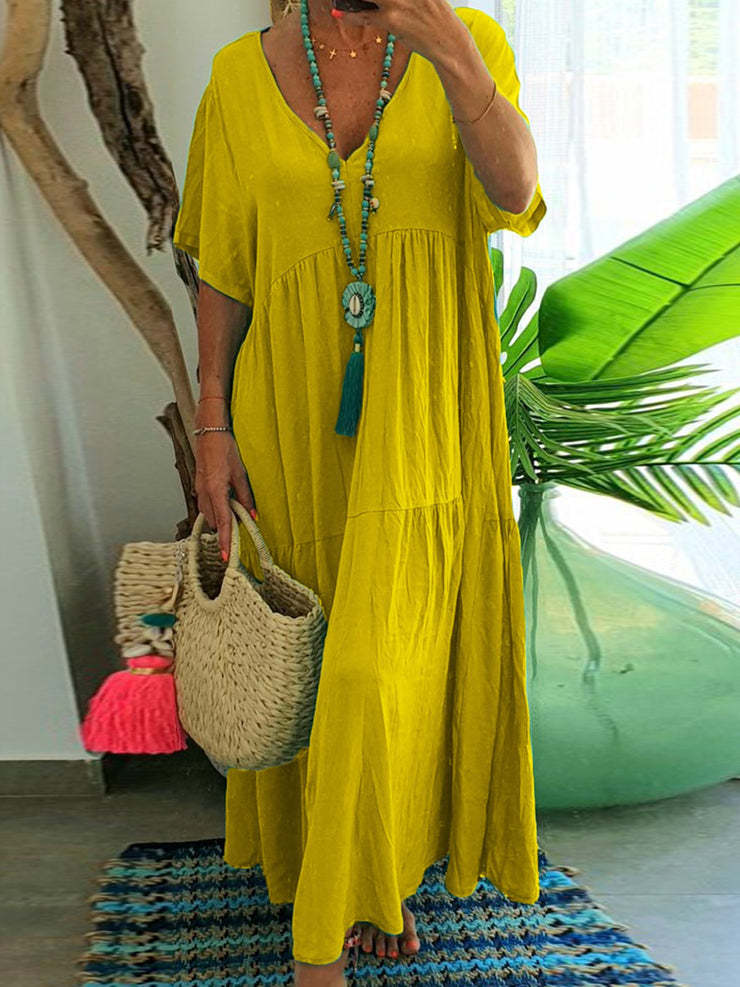 Ashcroft Soft Ruffle V-Neck Maxi Dress – view 2