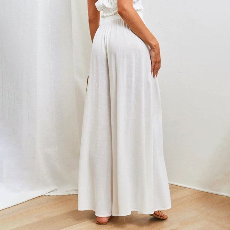 Wide-Leg Casual Trousers