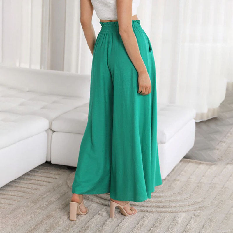 Wide-Leg Casual Trousers