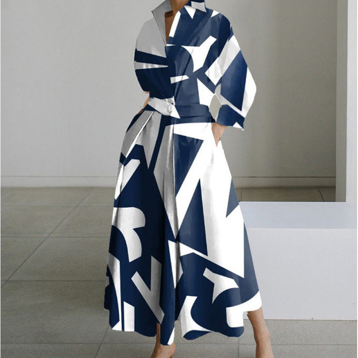 Ashcroft Elegant Front Wrap Collared Maxi Dress – view 7