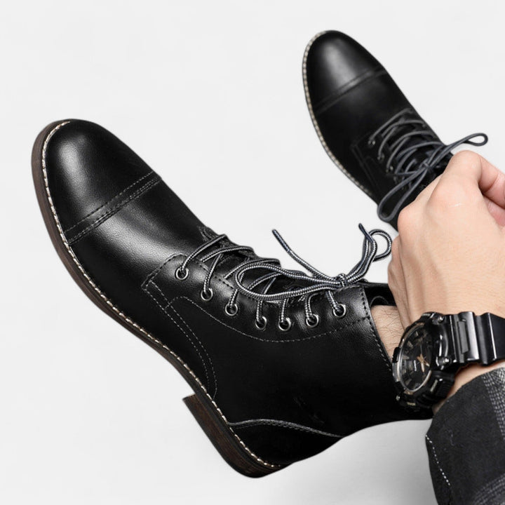 Ashcroft | Martino Elegant Men's Faux Leather Boots