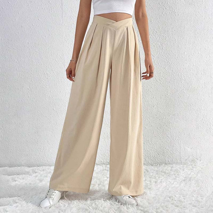 Wide-Leg Casual Trousers