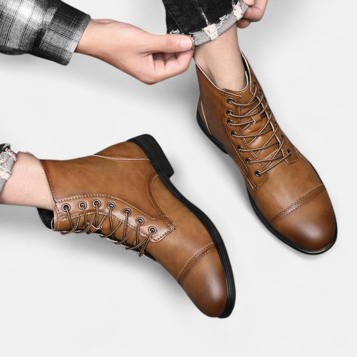 Ashcroft | Martino Elegant Men's Faux Leather Boots