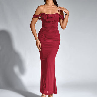 Ashcroft Elegant Off Shoulder Backless Mermaid Dress