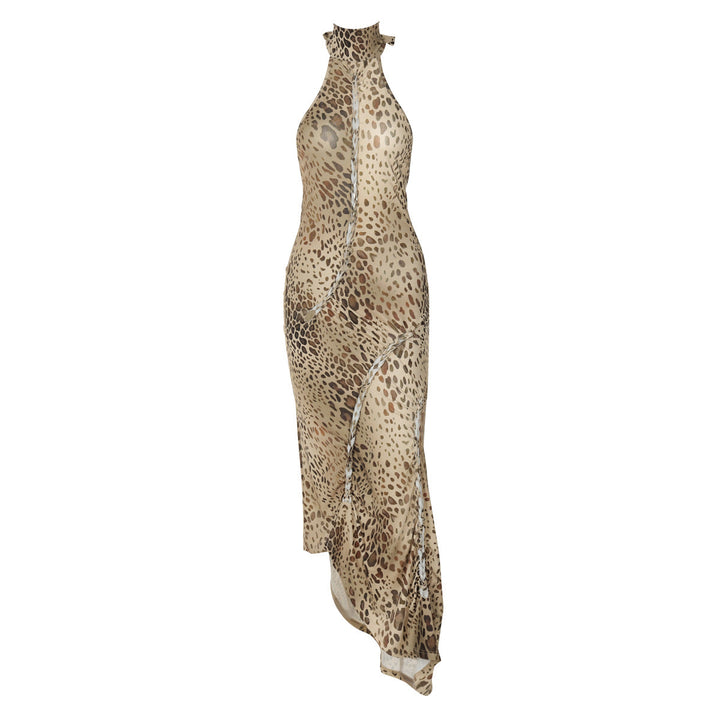 Ashcroft Graceful Leopard Backless Sleeveless Maxi Dress – view 5