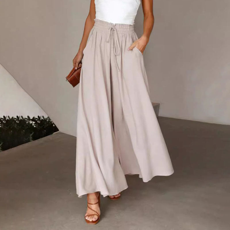 Wide-Leg Casual Trousers