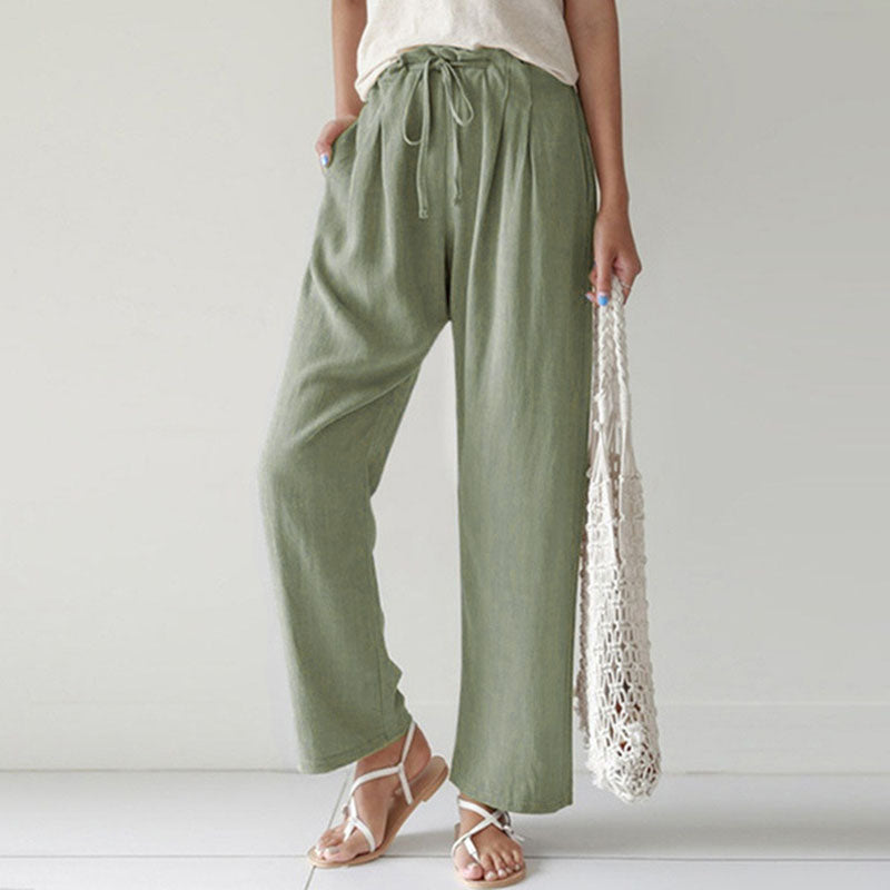 Straight-Leg Casual Trousers