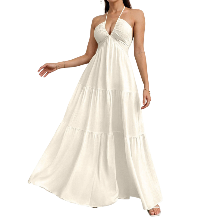Ashcroft Deep V Boho Belted Dress