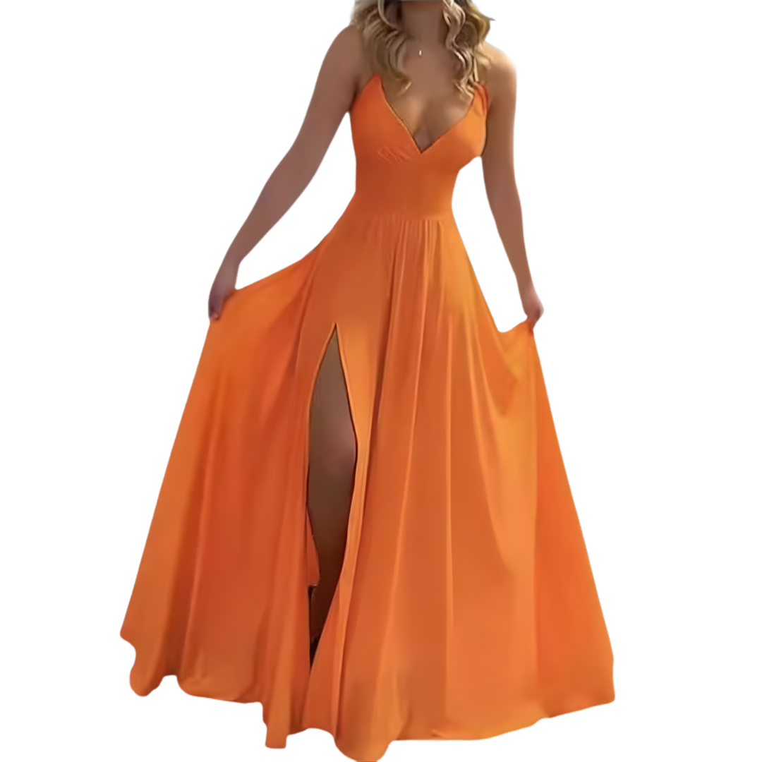 Ashcroft Sleek Spaghetti Strap Slit Maxi Dress – view 4