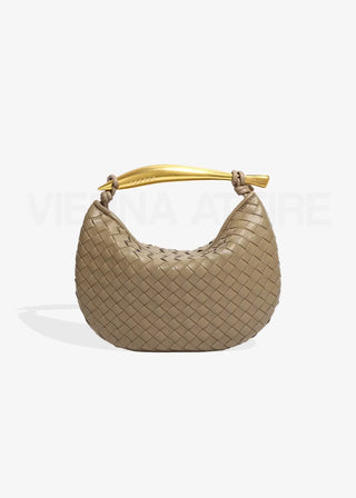 Alejandra | Woven Bag with Gold Handle