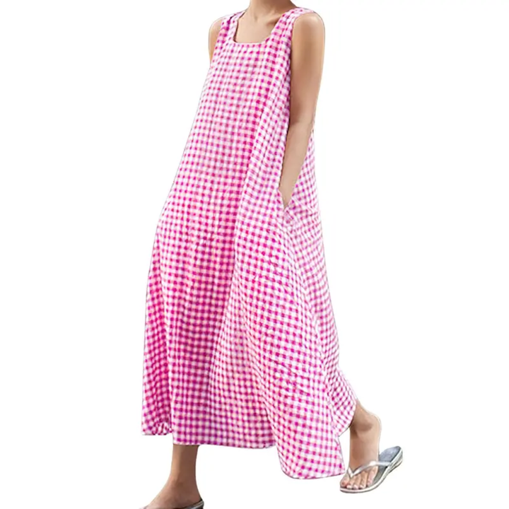 Ashcroft Breezy Plaid Pocket A-Line Dress – view 3