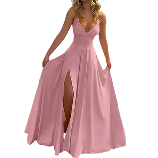 Ashcroft Sleek Spaghetti Strap Slit Maxi Dress – view 2