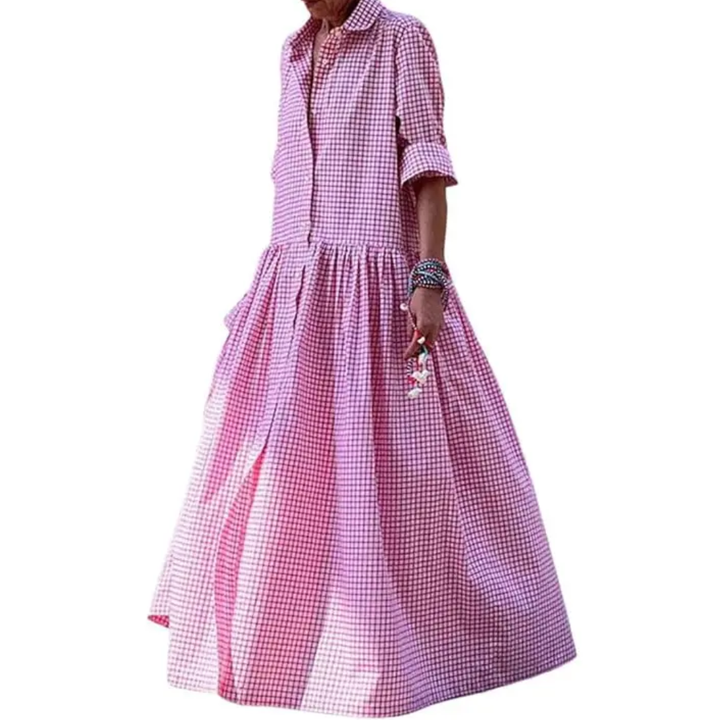 Ashcroft Vintage Plaid Flared Shirt Dress – view 3